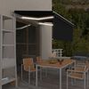 vidaXL Copertină automată cu stor&LED&senzor de v&acirc;nt antracit 3,5x2,5m