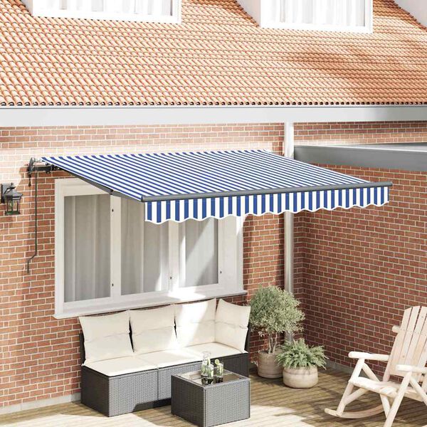 vidaXL Cortina Retractabilă albastru 300 x 200 cm țesătură