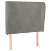 vidaXL Tăblie de pat cu aripioare gri deschis 83x23x118/128 cm catifea