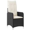 vidaXL Set de masă pentru grădină cu pernă 5 pcs Negru Rattan poli