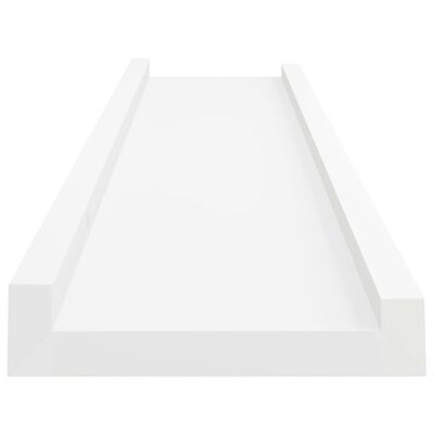 vidaXL Rafturi rame foto cu bordură, 2 buc., alb, 40 x 9 x 3 cm, MDF