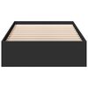 vidaXL Cadru de pat cu sertare, negru, 100x200 cm, lemn prelucrat