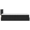 vidaXL Pat cu storage cu saltea cu headboard Negru 90 x 200 cm Catifea