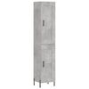 vidaXL Dulap &icirc;nalt, gri beton, 34,5x34x180 cm, lemn prelucrat