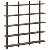 vidaXL Raft de perete Stejar fumuriu 102 x 13.5 x 102 cm