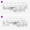 vidaXL Set de canapele de exterior 9 pcs Gri natural și deschis