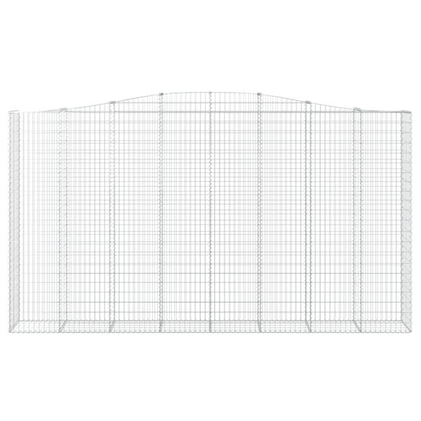 vidaXL Coș gabion arcuit 400x50x220/240 cm fier galvanizat