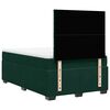vidaXL Pat box spring cu saltea, verde &icirc;nchis, 120x190 cm, catifea