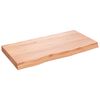vidaXL Blat de baie, maro deschis, 80x40x(2-6) cm, lemn masiv tratat