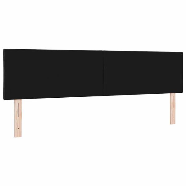 vidaXL Tăblie cap cu headboard Negru 180 cm Piele artificială