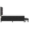 vidaXL Pat cu arcuri cu saltea cu headboard Negru 100 x 200 cm Catifea