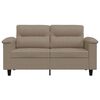 vidaXL Canapea cu 2 locuri, gri taupe, 120 cm, țesătură microfibră