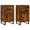 vidaXL Servante, 2 buc., stejar fumuriu, 40x35x70 cm, lemn prelucrat