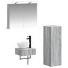 vidaXL Set dulap baie 4 buc. Sonoma gri Lemn prelucrat