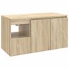 vidaXL Set de mobilier pentru baie 2 buc. Stejar Sonoma Lemn prelucrat