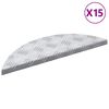 vidaXL Trepte Semilună 15 pcs Argintiu 60 x 18 cm Aluminiu