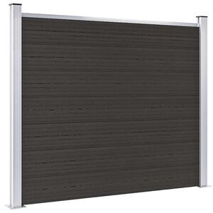 vidaXL Panou de gard, negru, 180x146 cm, WPC