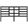vidaXL Tăblie de pat, negru, 186x4x104 cm, lemn masiv de pin