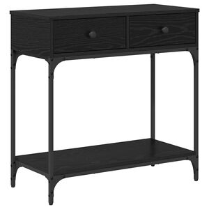 vidaXL Masă de consolă Stejar negru 75 x 34,5 x 75 cm Lemn prelucrat