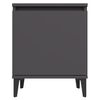 vidaXL Noptiere cu picioare metalice, gri, 40x30x50 cm