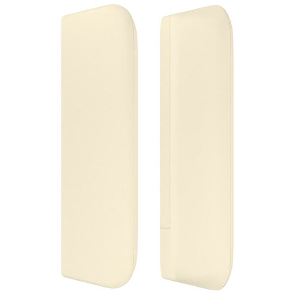 vidaXL Tăblie de pat cu aripioare crem 83x16x78/88 cm piele ecologică