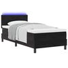 vidaXL Pat cu arc LED cu saltea cu headboard Negru 90 x 200 cm Catifea