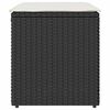 vidaXL Scaune de grădină cu perne 2 buc Negru 40x40x43 cm Poly Ratan