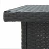 vidaXL Set mobilier bar de grădină cu perne, 5 piese, negru, poliratan