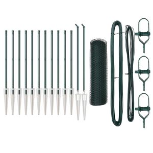 vidaXL St&acirc;lp de gard. Verde 25 x 0,5 m (plasă de 13 mm) Oțel