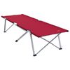 vidaXL Pat pliabil pentru camping Manual 2 pcs Roșu 62 x 194 x 42 cm