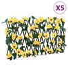 vidaXL&nbsp;Spalier iederă artificială extensibil, 5 buc. galben, 180x30 cm