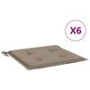 vidaXL Perne scaune grădină 6 buc. gri taupe 40x40x3cm țesătură Oxford