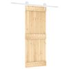 vidaXL Ușă glisantă 80 x 210 cm Lemn de Pin Solid (Nefinisat)