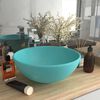vidaXL Chiuvetă baie lux verde deschis mat 32,5x14 cm ceramică rotund