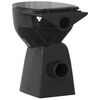 vidaXL Toaletă fără bord 7 cm &icirc;nălțime suplimentară &icirc;nchidere ușoară ceramică neagră