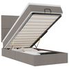 vidaXL Pat otoman cu saltea Taupe 90x200 cm Stofa