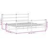 vidaXL Cadru pat metalic cu tăblii de cap/picioare&nbsp;, negru, 183x213 cm