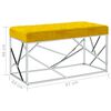 vidaXL Bancă, galben muștar, 97 cm, catifea și oțel inoxidabil