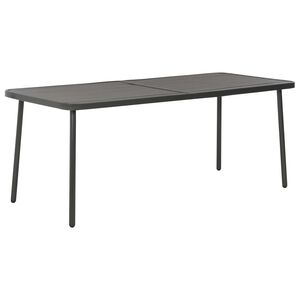 vidaXL Masă de grădină gri &icirc;nchis 180x83x72 cm oțel