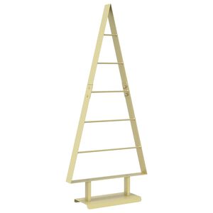 vidaXL Pom de Crăciun din metal KUOPIO 90 cm Oțel Auriu