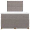vidaXL Pat box spring cu saltea, taupe, 120x190 cm material textil