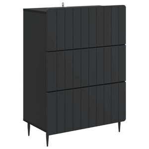 vidaXL Dulap cu sertare 66 x 34,5 x 92 cm Lemn prelucrat Negru