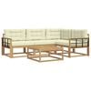 vidaXL Set de canapele de exterior 5 pcs Alb și crem 79 x 79 x 37 cm