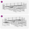 vidaXL Seturi de canapele 9 pcs natural Lemn Solid de Acacia
