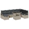 vidaXL Set de canapele pentru grădină 9 pcs Gri deschis Rattan poli
