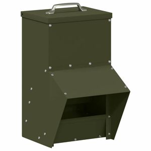 vidaXL Feeder pentru pui Verde măsliniu 20 x 25 x 35 cm