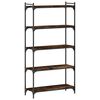 vidaXL Bibliotecă 5 niveluri stejar afumat 80x30x154 cm lemn prelucrat