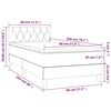 vidaXL Pat box spring cu saltea, gri închis, 80x200 cm, catifea