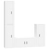vidaXL Set dulap TV, 4 piese, alb, lemn prelucrat