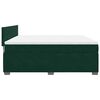 vidaXL Pat box spring cu saltea, verde &icirc;nchis, 180x200 cm, catifea